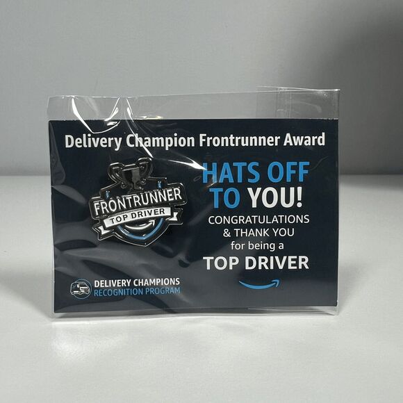 Amazon Pin FRONTRUNNER Top Driver Delivery Champion Pin NEW! Rare - Picture 1 of 3